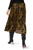Katz Sunburst Pleated Midi Skirt